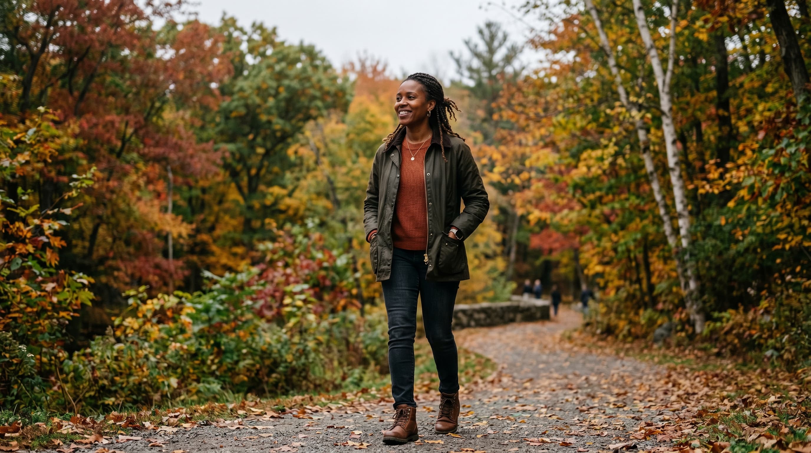 Patient enjoying nature walk during mental health recovery